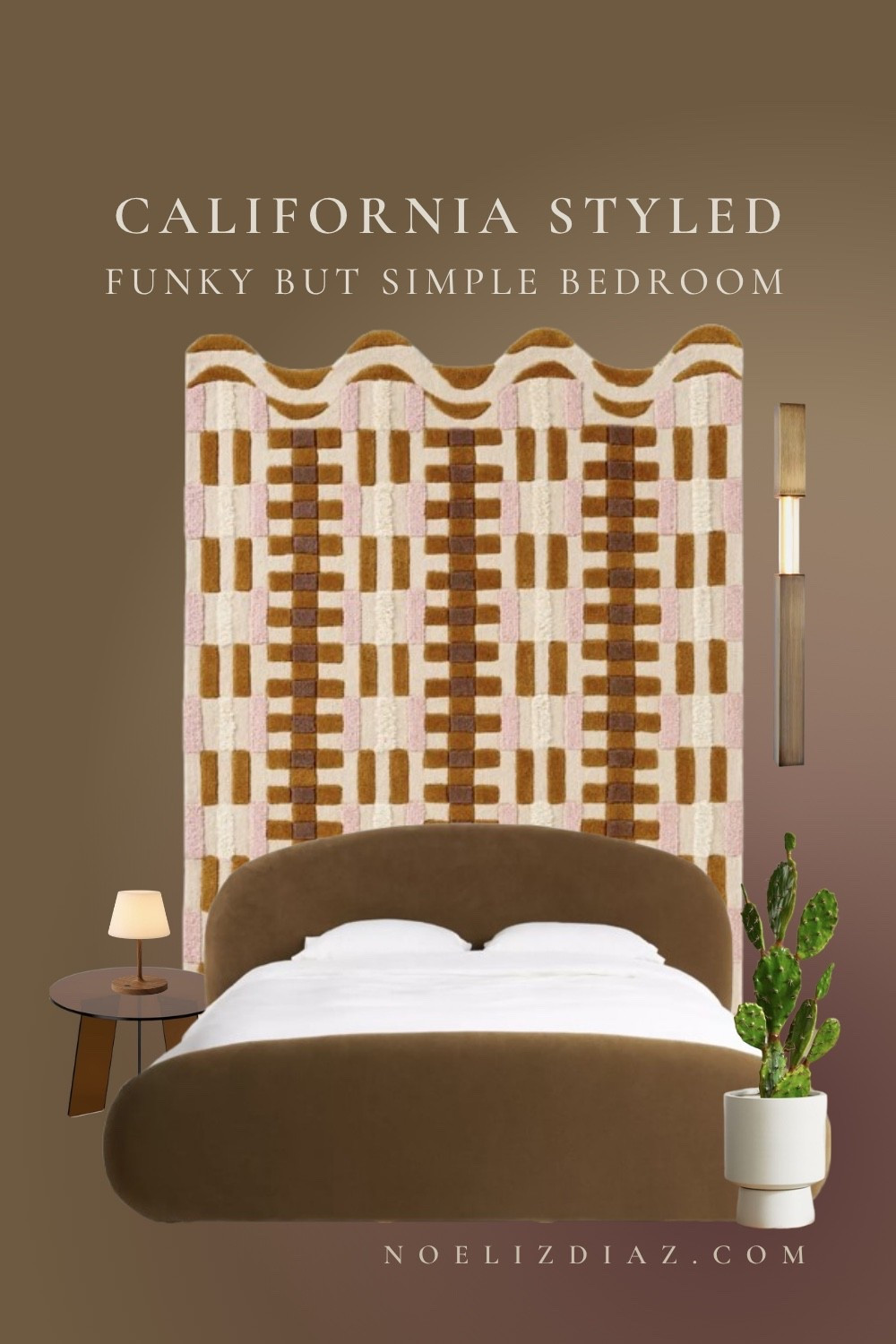 A minimalistic California styled bedroom with a funky neutral rug!

#LTKmomlife #LTKstorytime #LTKmorningroutine