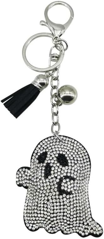 Cute Ghost Charm Keychain, Distinctive Keyring with Tassel Rhinestone, Decor Keychain for Handbag... | Amazon (US)