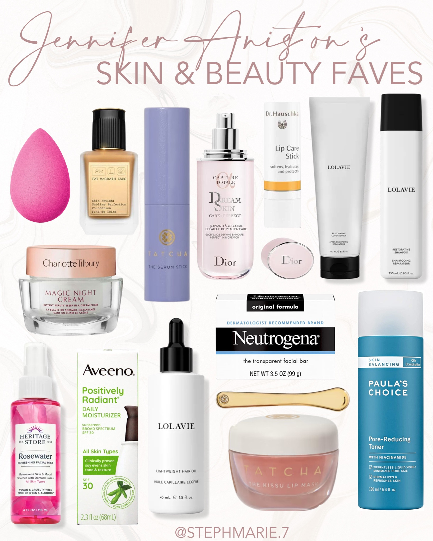 Jennifer Aniston’s skin & beauty faves! / beauty, beauty faves, makeup, self care, routine, makeup routine 

#LTKSeasonal #LTKbeauty