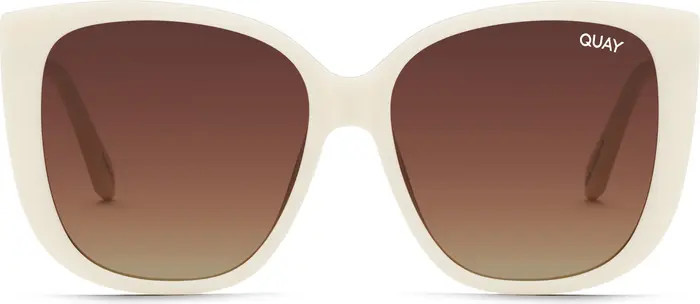 Ever After 54mm Polarized Gradient Square Sunglasses White Sunglasses Sunnies Shades  | Nordstrom