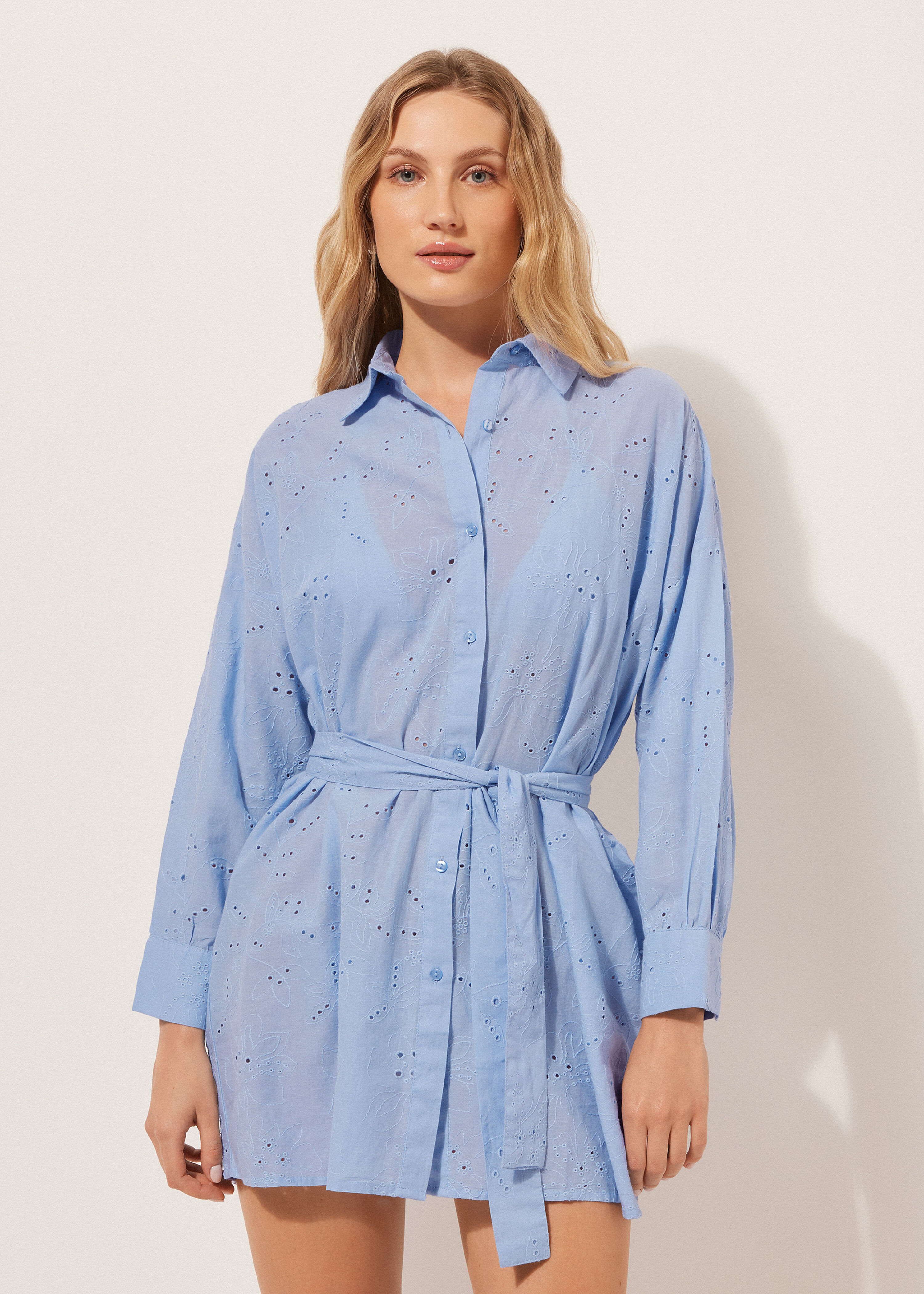 Long Shirt in Broderie Anglaise | Calzedonia US