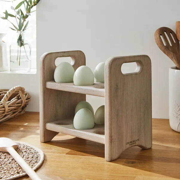 Churchgate Wooden Egg Holder | Dunelm