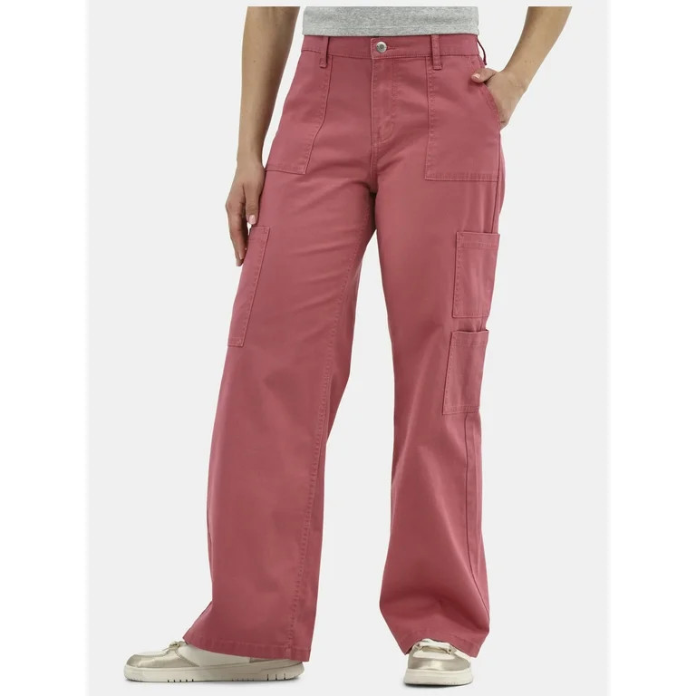 No Boundaries Wide Leg Cargo Pants, 31.5'' Inseam, Women's | Walmart (US)