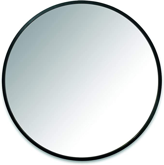 Amazon.com: Umbra Hub 24” Round Wall Mirror with Rubber Frame, Modern Decor for Entryways, Wash... | Amazon (US)