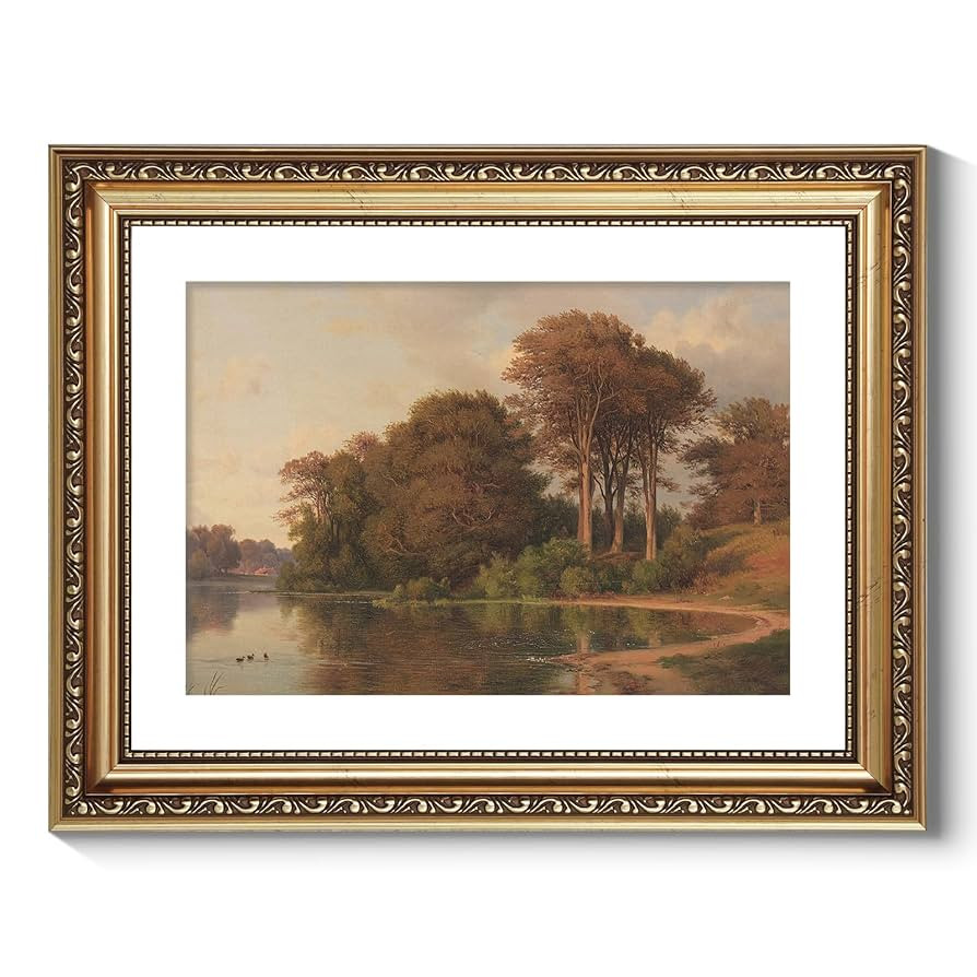 ARPEOTCY Vintage Gold Framed Wall Art Decor, 11x14 Inch Living Room Autumn Scenery Print Fall Wal... | Amazon (US)