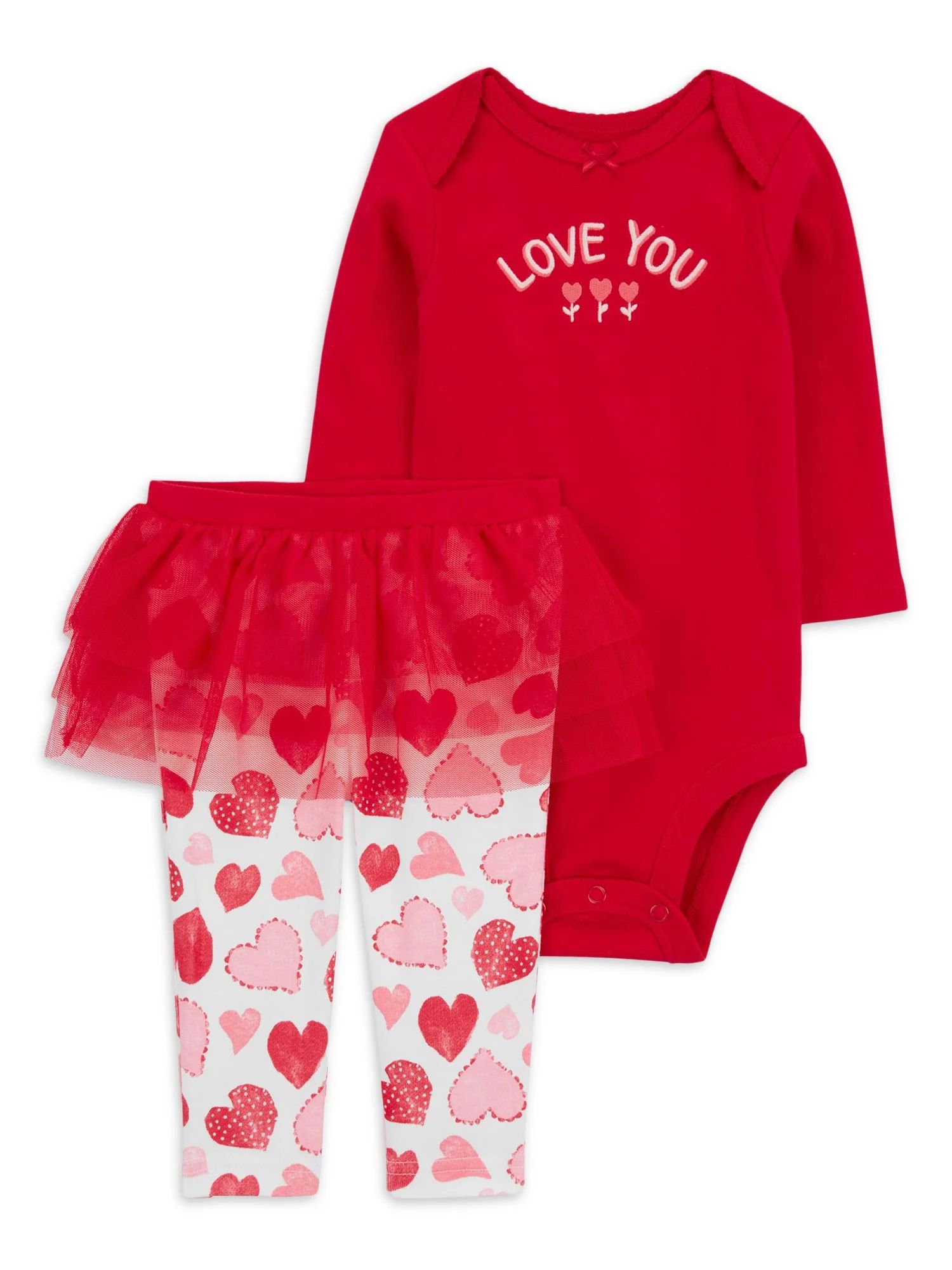 Carter's Child of Mine Baby Girl Valentine's Outfit Set, 2-Piece, Sizes Preemie-6-9 Months | Walmart (US)