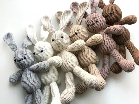 Cotton Crochet Nursery Sleepy Bunny Soft Stuffed Bunny Babys | Etsy | Etsy (US)