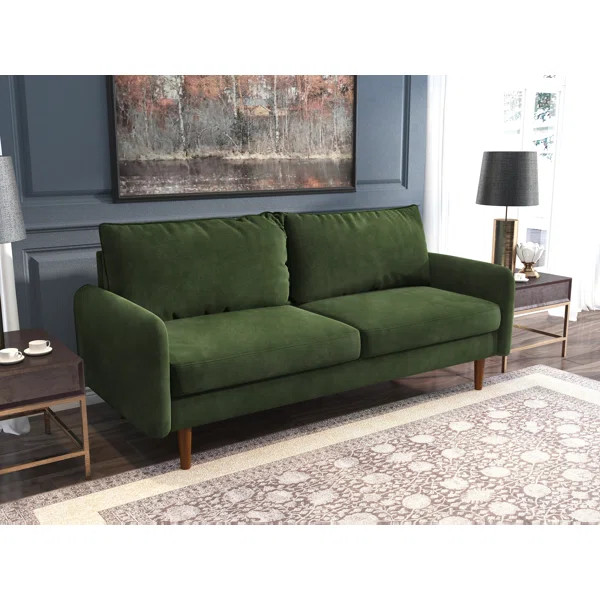 Caracas 71.65'' Velvet Round Arm Sofa | Wayfair North America
