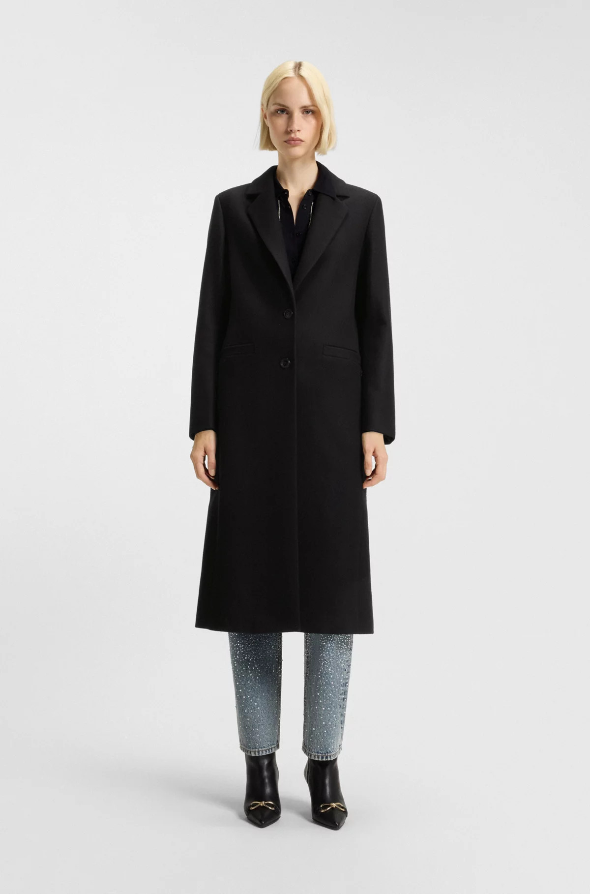 Relaxed-fit coat in a wool blend | Hugo Boss (UK)