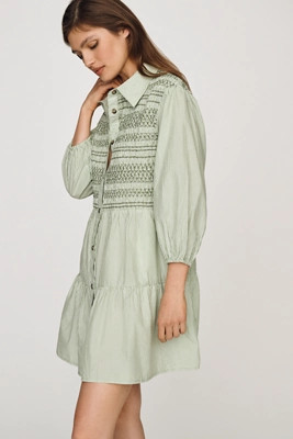Bettina 100% Cotton Mini Shirtdress | Anthropologie (US)