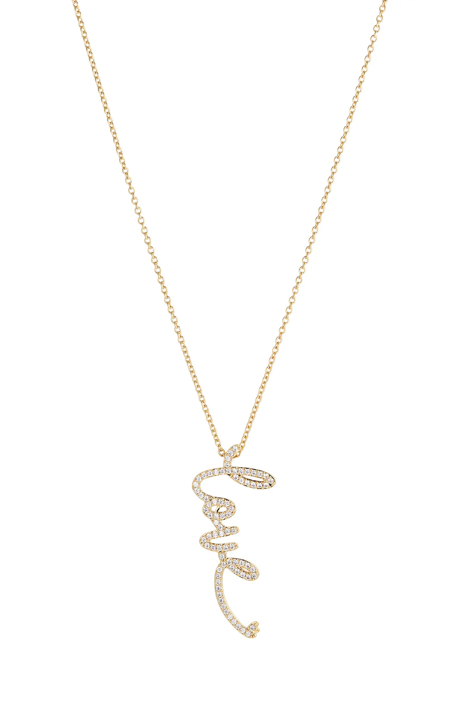 Cirque Love Pavé Cubic Zirconia Pendant Necklace | Nordstrom