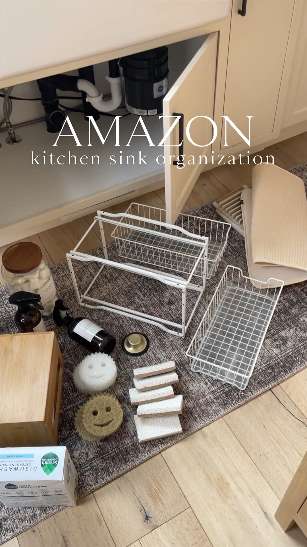 Under kitchen sink organization! Everything from Amazon 👏🏻👏🏻

Home
Cleaning 

#LTKHome #LTKFindsUnder50