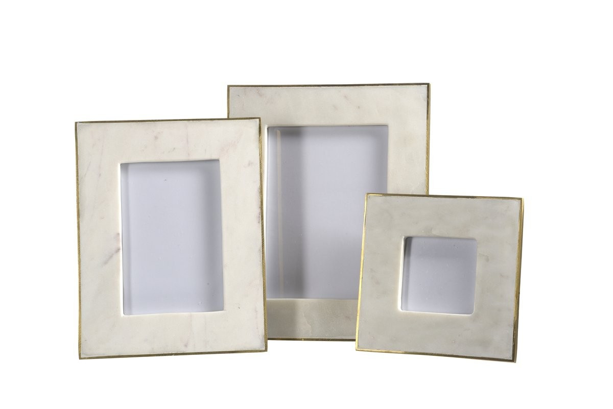 Marble Picture Frame with Brass Edge | Megan Molten