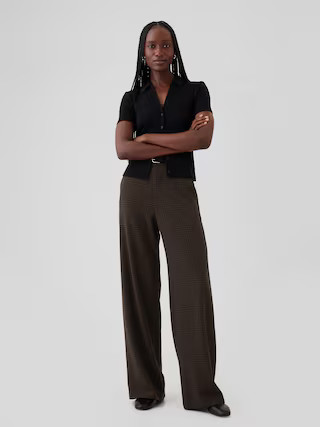 365 High Rise Brushed Twill Trousers | Gap (US)