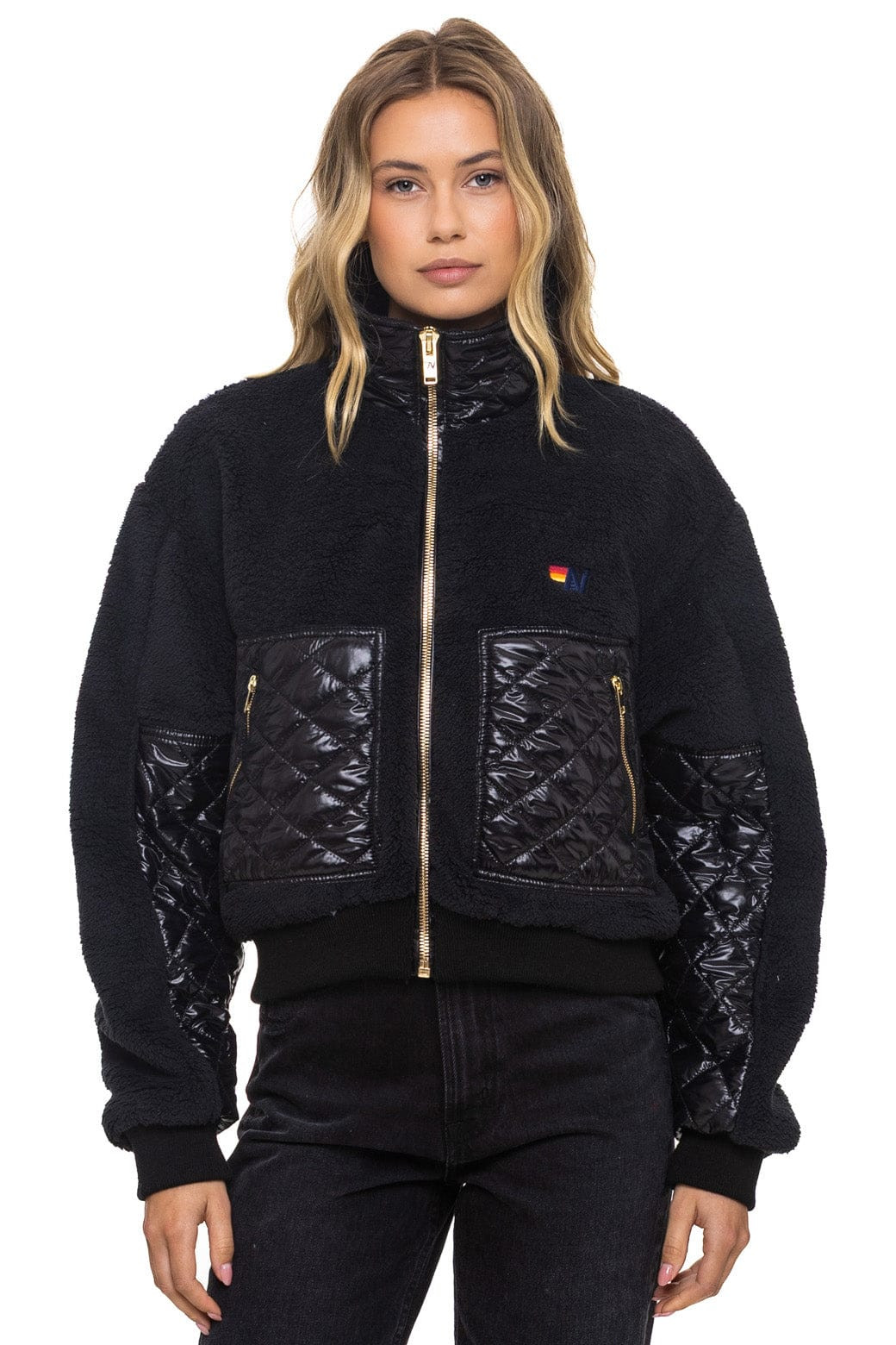 TEDDY FULL ZIP JACKET - BLACK | Aviator Nation