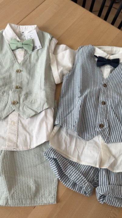 Seersucker season is officially here 💙💚 These little matching sets are giving classic coastal charm with the sweetest tailored details. Lightweight, cozy, and perfect for summer weddings, family photos, Easter, baby showers, or beach dinners. Which color would you choose — sage or blue? ✨ #LTKkids #LTKfamily #summerstyle

boys seersucker outfit, toddler boy wedding outfit, baby boy seersucker set, H&M kids outfit, boys summer formalwear, toddler Easter outfit, ring bearer outfit boy, coastal kids fashion, matching brothers outfit, lightweight boys outfit, boys bow tie set, classic kids style, sage green seersucker, blue striped seersucker, summer family photos outfit, toddler occasion wear, preppy kids fashion, boys vacation outfit, affordable kids formalwear, LTK kids finds

#LTKmomlife #LTKBaby #LTKKids