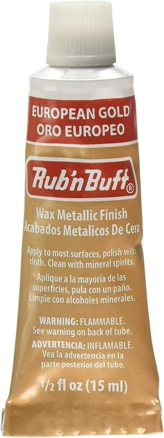 AMACO Rub 'n Buff Wax Metallic Finish, European Gold, 0.5-Fluid Ounce | Amazon (US)