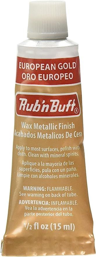 AMACO Rub 'n Buff Wax Metallic Finish, European Gold, 0.5-Fluid Ounce | Amazon (US)