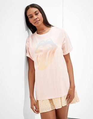 Tailgate Women's Rolling Stones Oversized Graphic T-Shirt | American Eagle Outfitters (US & CA)