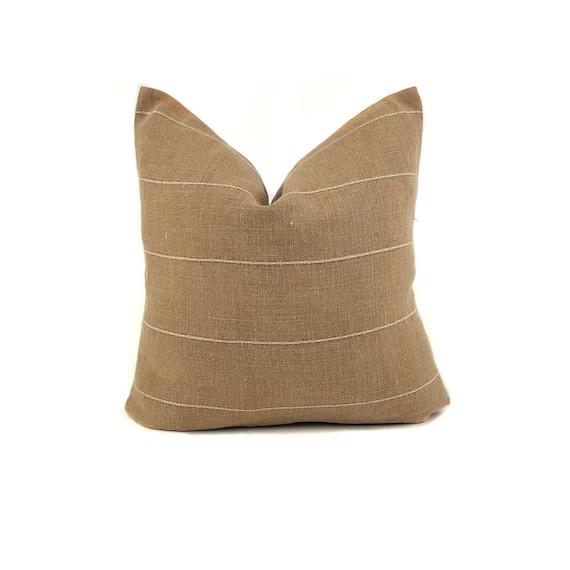 Brown Pillow Cover Faded Rust Premium Linen Minimalist - Etsy | Etsy (US)