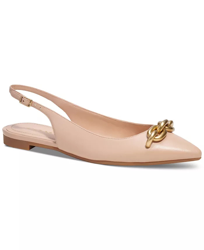 Women's Veronica Skimmer Chain Slingback Flats | Macy's