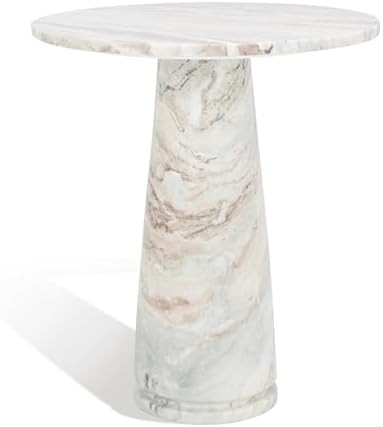 SAFAVIEH Couture Collection Valentia White/Brown Marble Accent Table | Amazon (US)