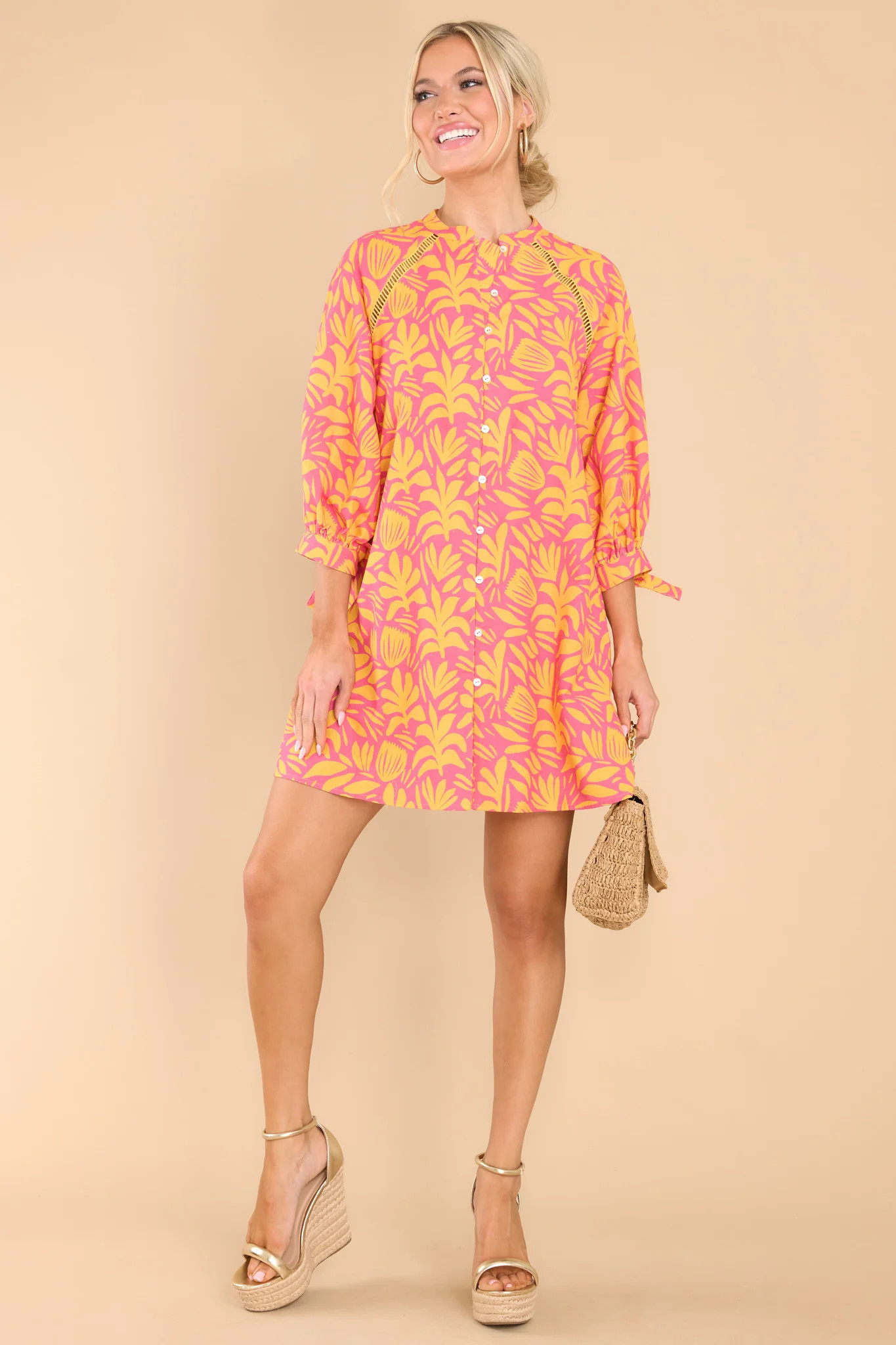 Take More Risks Pink Multi Print Dress | Red Dress 