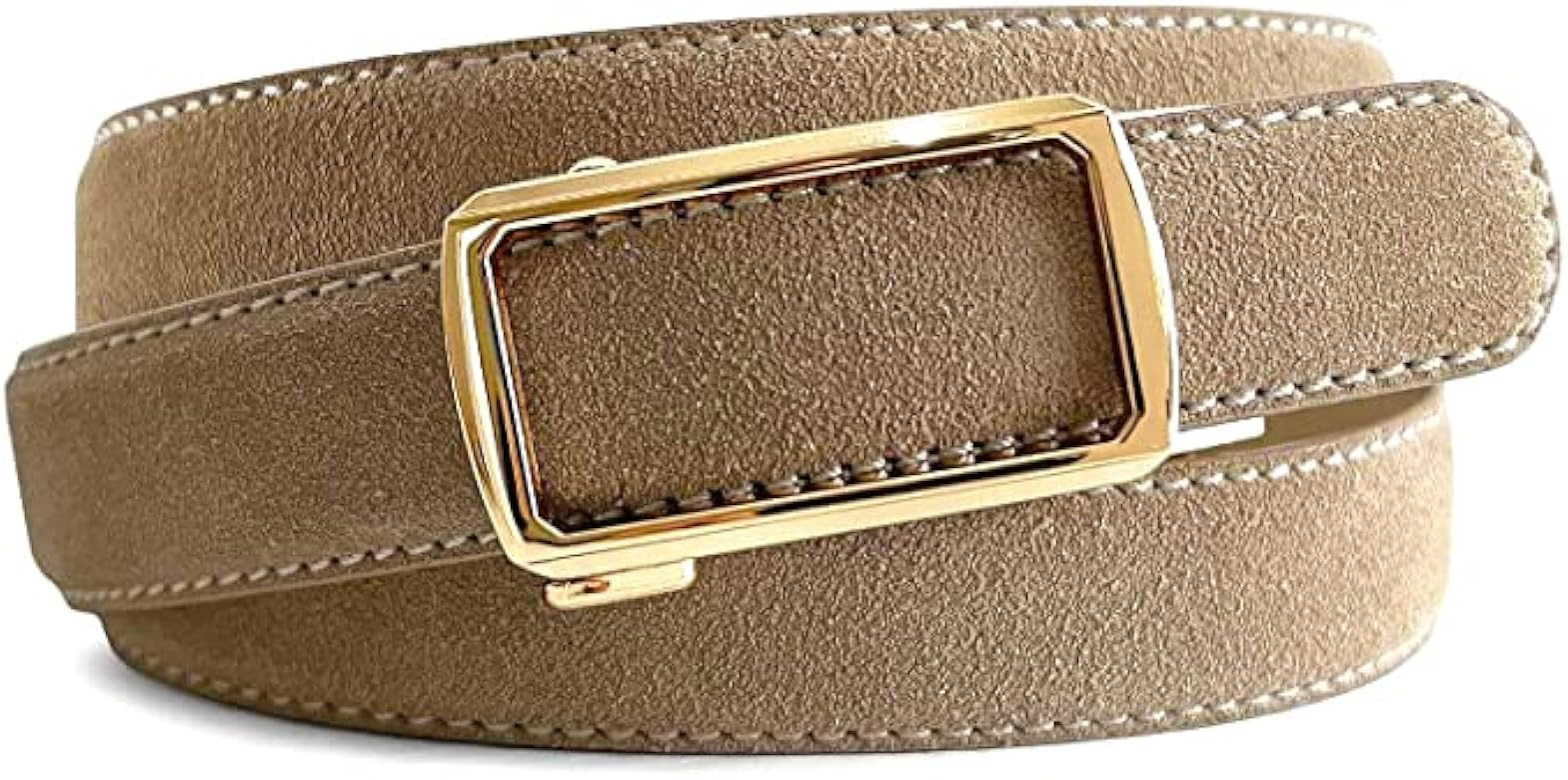 Women's Leather Belt Fashion Genuine Suede Leather Belts For Jeans Dress or Ratchet Belt 1"(25mm)... | Amazon (US)