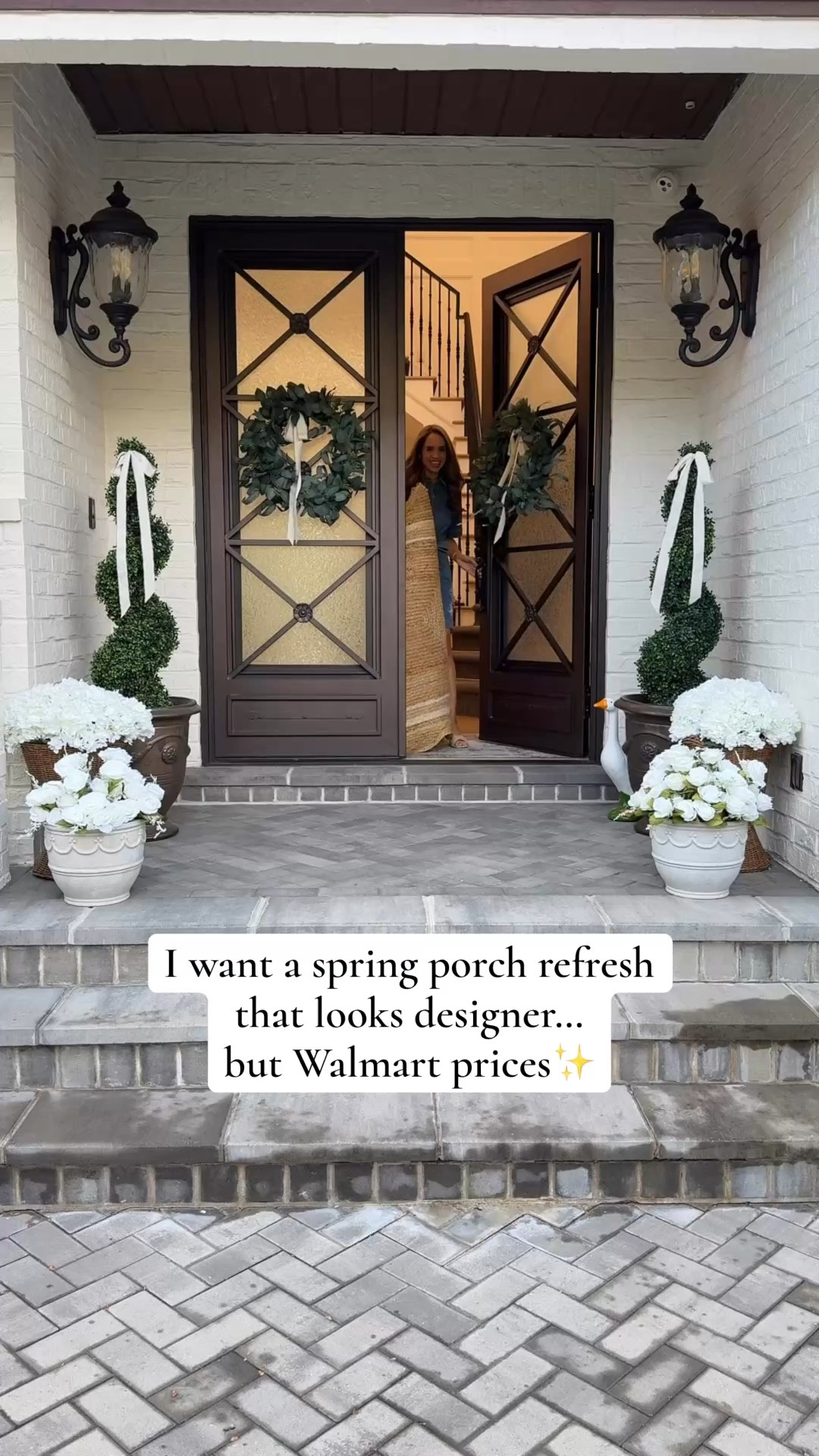 I wanted a classic spring porch refresh that feels designer…without the designer price ✨

These pieces give that Pottery Barn look but are actually budget friendly (and they sell out FAST) 💐

Affordable luxury for busy moms 🙌🏼

Rug sizes:
4’x6’ jute
38” x 58” scalloped rug
18”x 47” welcome doormat



#walmartpartner #springporch #frontporch #frontdoordecor #homedecor 
