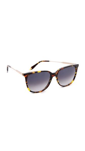Victoria Beckham Marine Cat Sunglasses - Amber Tort | Shopbop