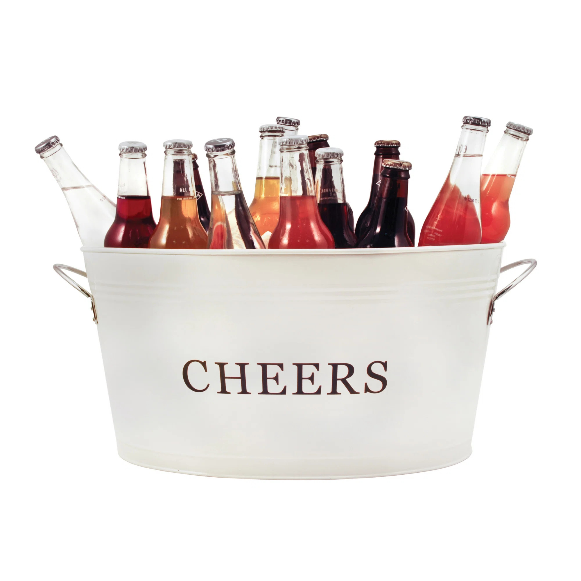 Farmhouse Cheers Galvanized Metal Tub | Wayfair North America