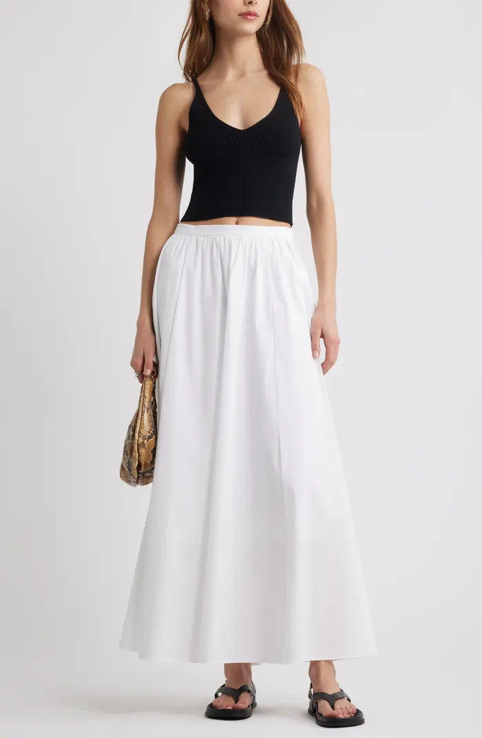 Cotton Poplin Maxi Skirt | Nordstrom