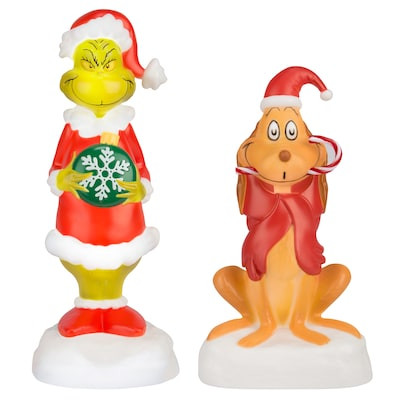 Grinch 14.17-in Freestanding Licensed Blow mold with White LED Lights | Lowe's