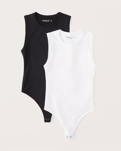 2-Pack Seamless Fabric Crew Tank Bodysuit | Abercrombie & Fitch (US)