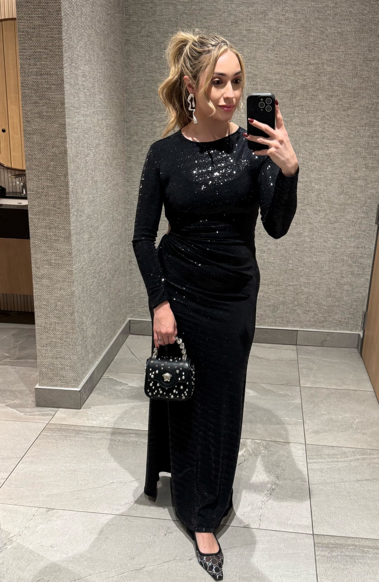 FGI Night of Stars. Dress is Maje and available on Poshmark. Bag is Versace from several seasons ago. 

#LTKootd