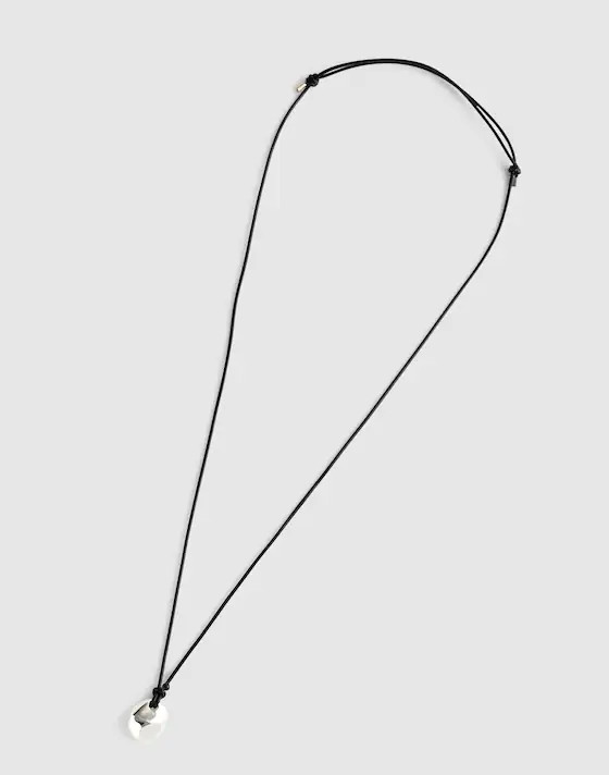 Sculptural Pendant Leather Necklace | Madewell
