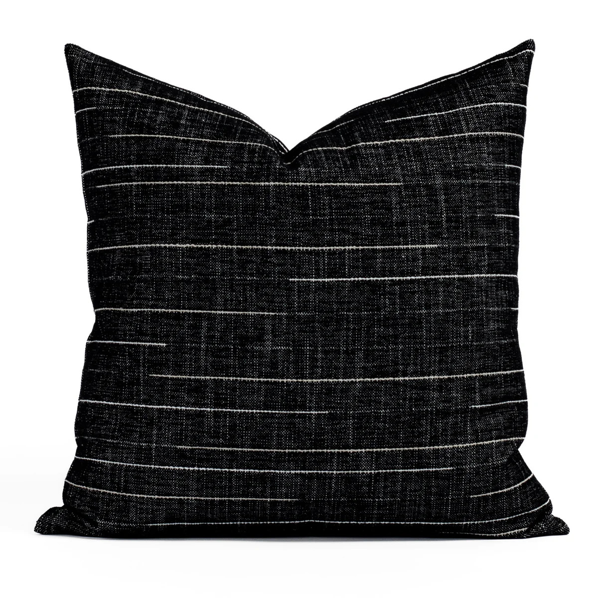 Yuzu 22x22 Outdoor Pillow, Onyx | Tonic Living