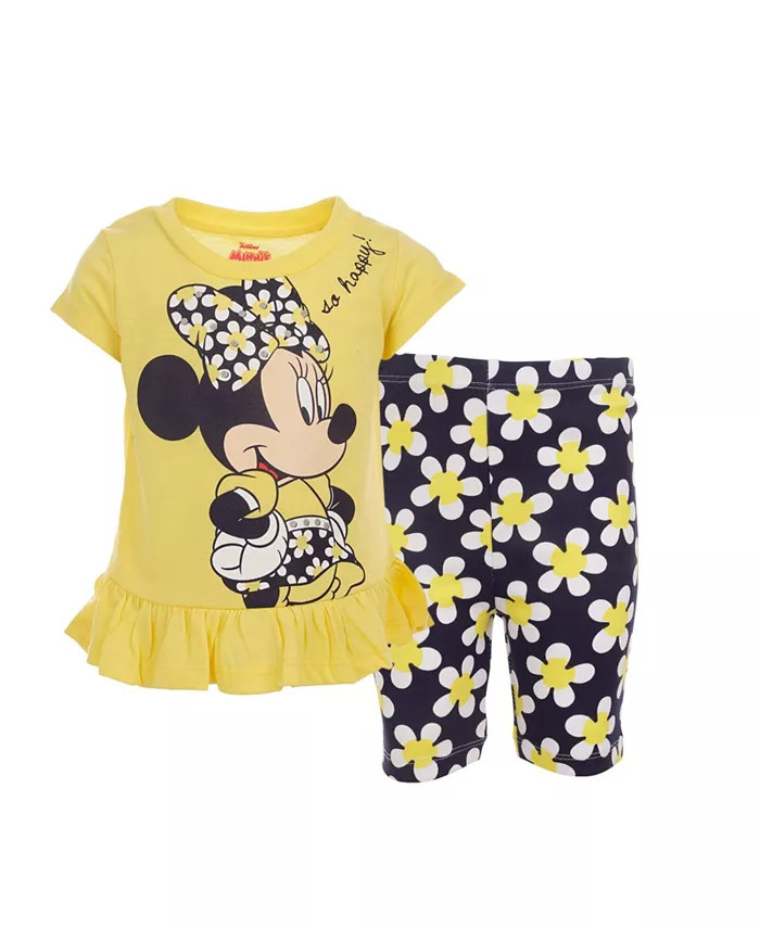 Disney
          
        
  
      
          Minnie Mouse Peplum T-Shirt and Bike Shorts Outfit... | Macy's