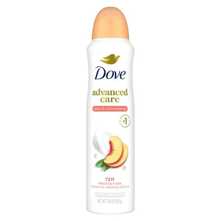 Dove Antiperspirant Deodorant Spray Antiperspirant Deodorant For Underarm Care After Shaving That Boosts Skin's Ceramide Levels Peach & Chamomile Tea ,3.8 oz | Walmart (US)