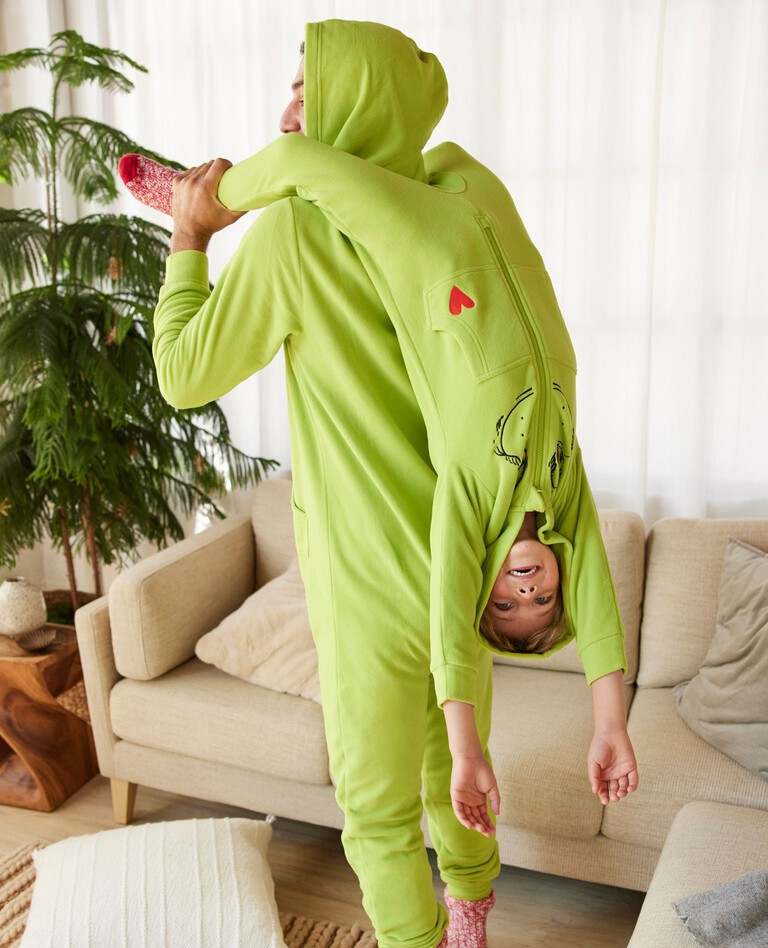 Adult Dr. Seuss Grinch Costume Fleece Onesie | Hanna Andersson