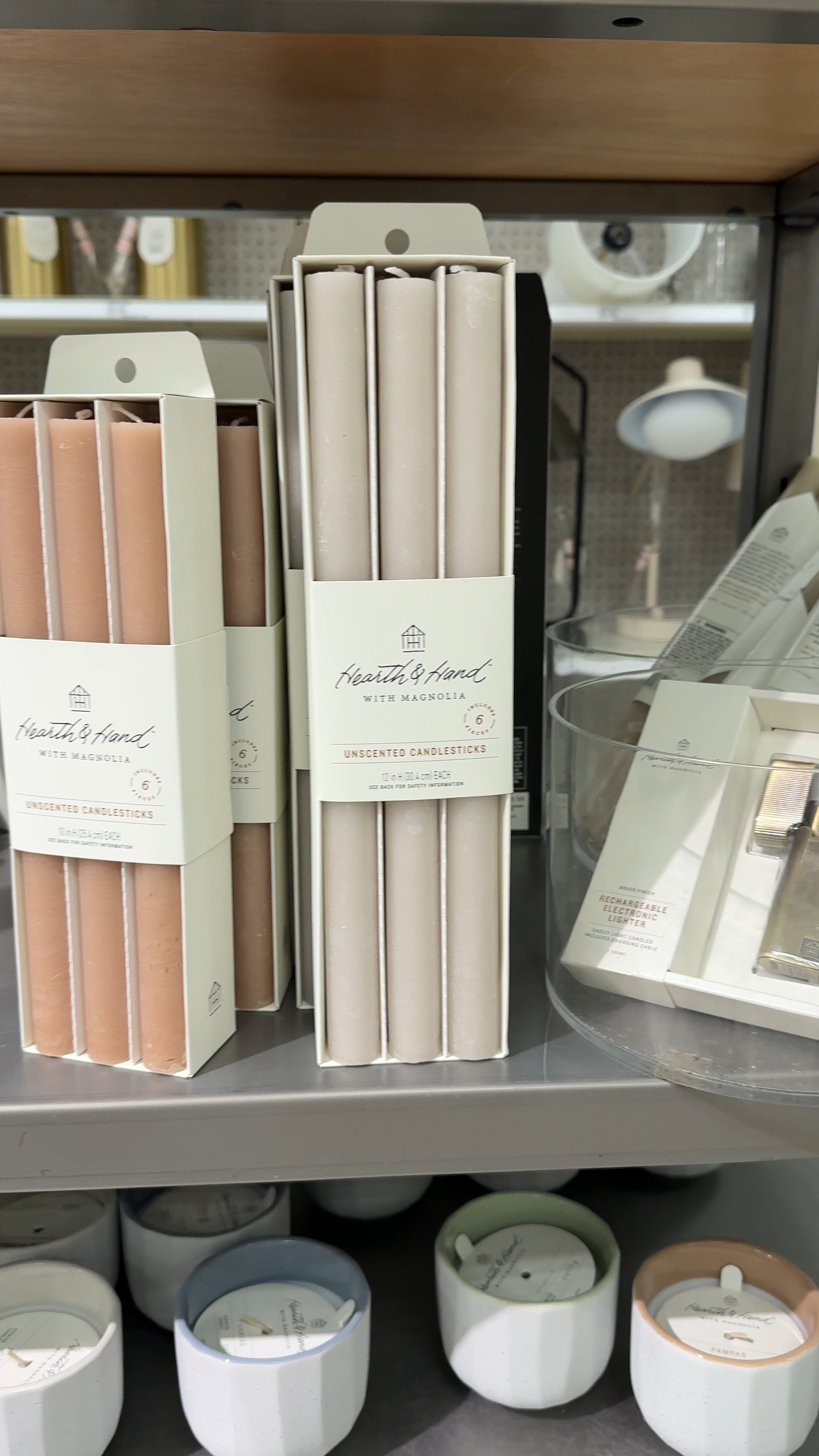 Perfect Valentine’s Day decor! The lighter is my fave 🔥. I love the unscented candle sticks too! Candles hearth and hand Home decor interior design 

#LTKFindsUnder50 #LTKSeasonal #LTKHome