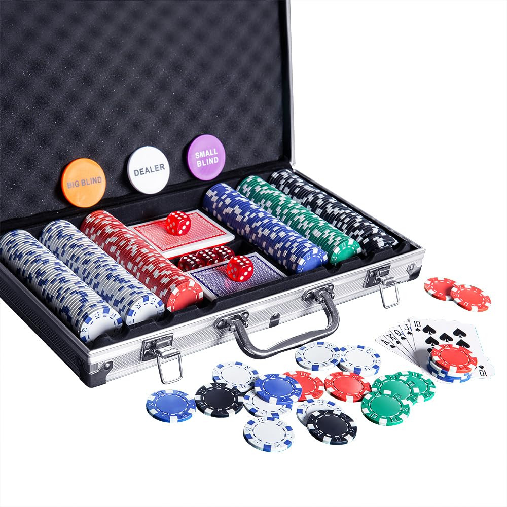 Poker Chip Set - 300PCS Poker Chips with Aluminum Case, 11.5 Gram Chips for Texas Holdem Blackjac... | Amazon (US)