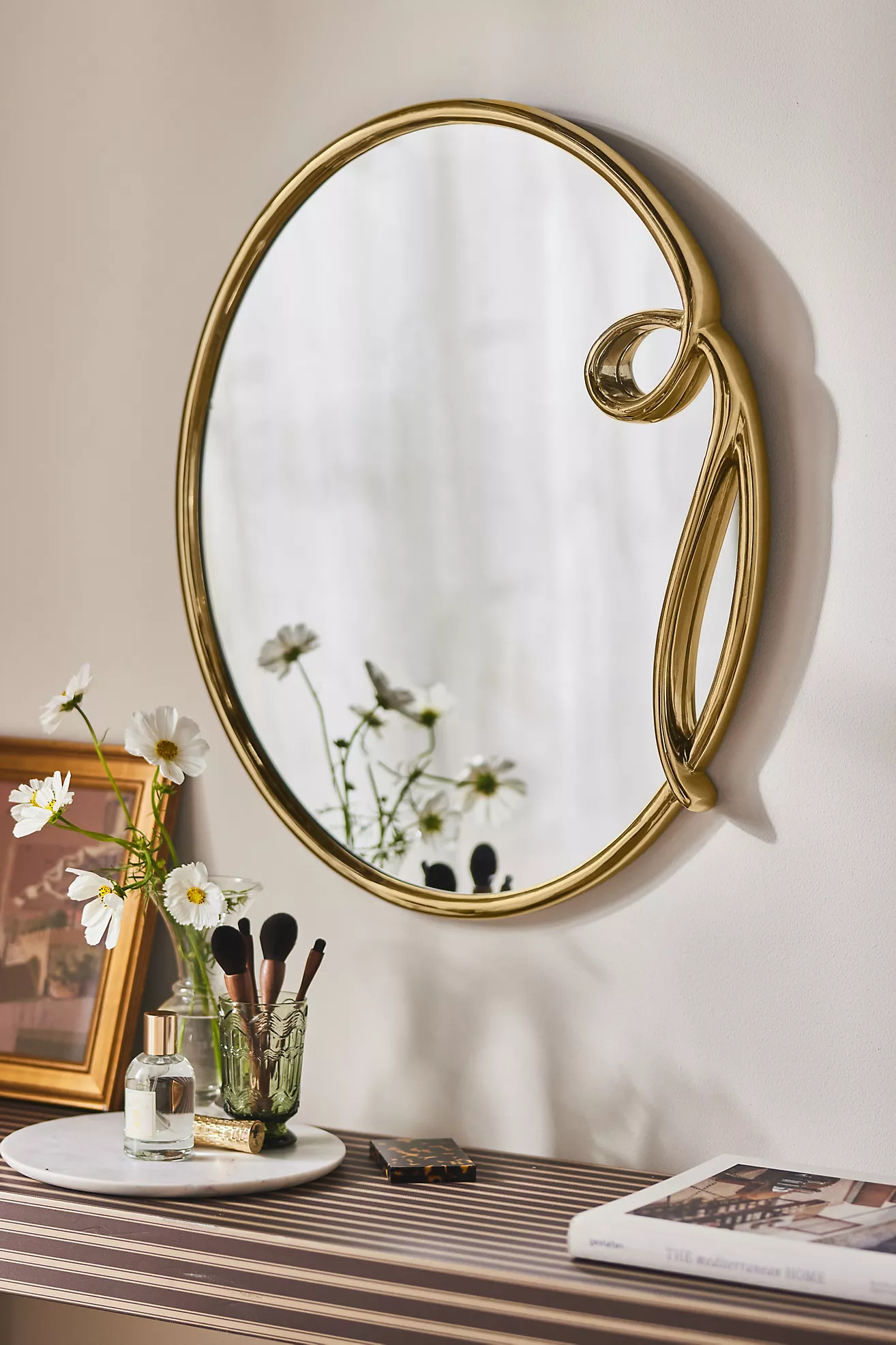 Sade Metal Loop Oval Wall Mirror | Anthropologie (US)