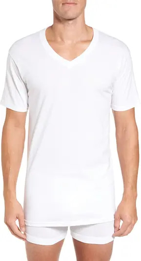 4-Pack Regular Fit Supima® Cotton V-Neck T-Shirts | Nordstrom