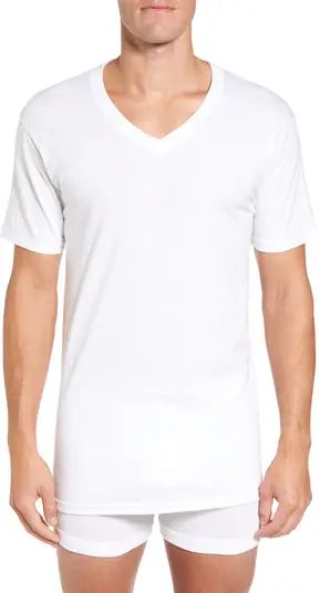 4-Pack Regular Fit Supima® Cotton V-Neck T-Shirts | Nordstrom
