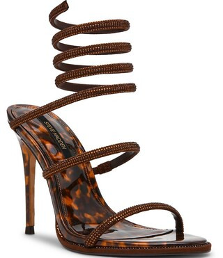 Steve Madden Exotica Rhinestone Patent Tortoise Ankle Wrap Dress Sandals -  8 | Dillard's