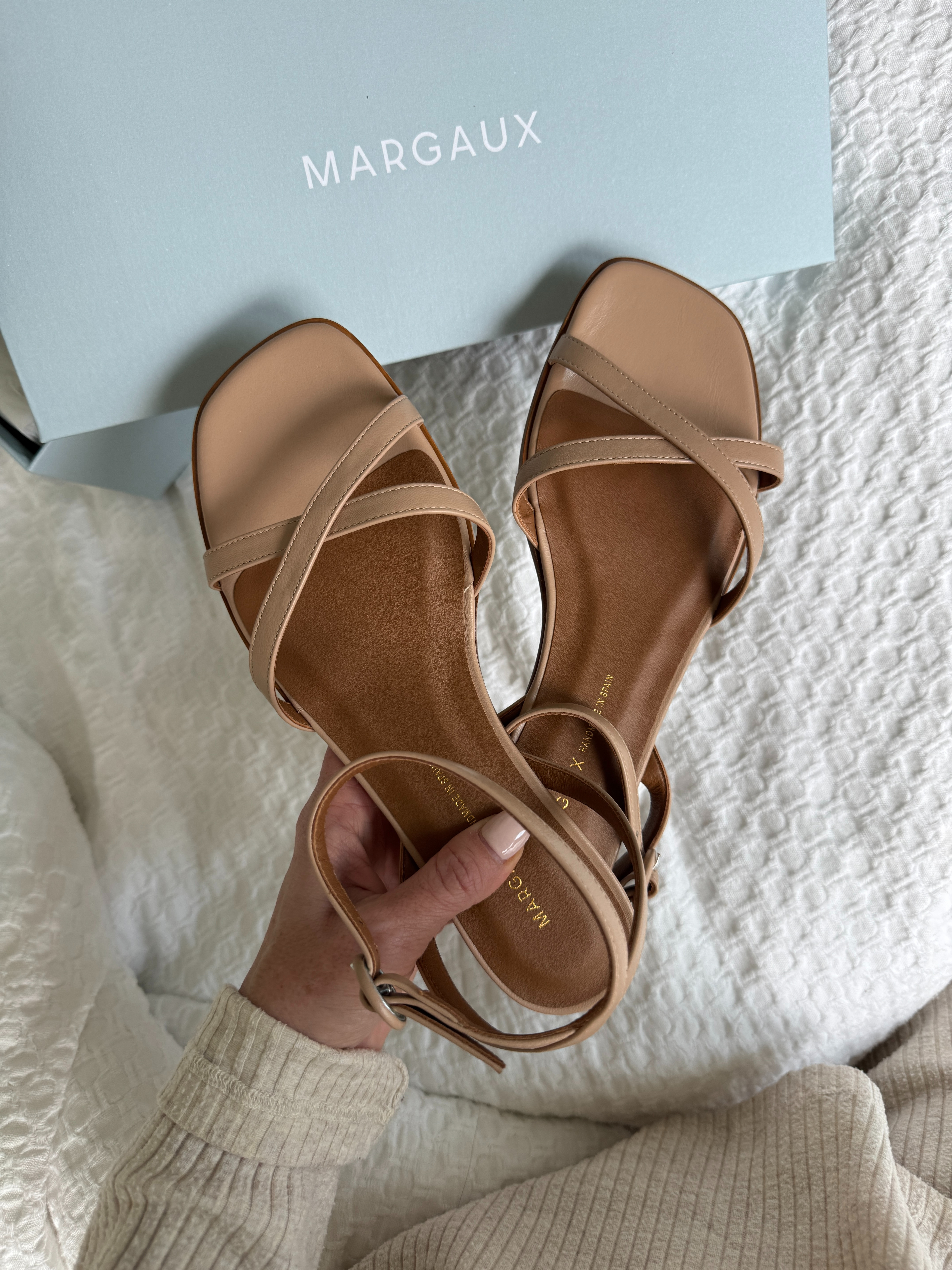 the cutest beige sandals that are ACTUALLY super comfortable , too.  

 