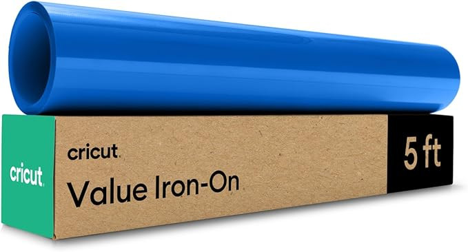 Cricut Value Iron On, Blue (12in x 5ft roll) - HTV Heat Transfer Vinyl | Amazon (US)