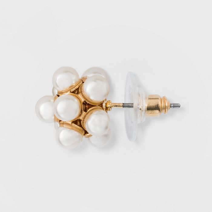 Simulated Pearl Stud Earrings - A New Day™ Gold | Target