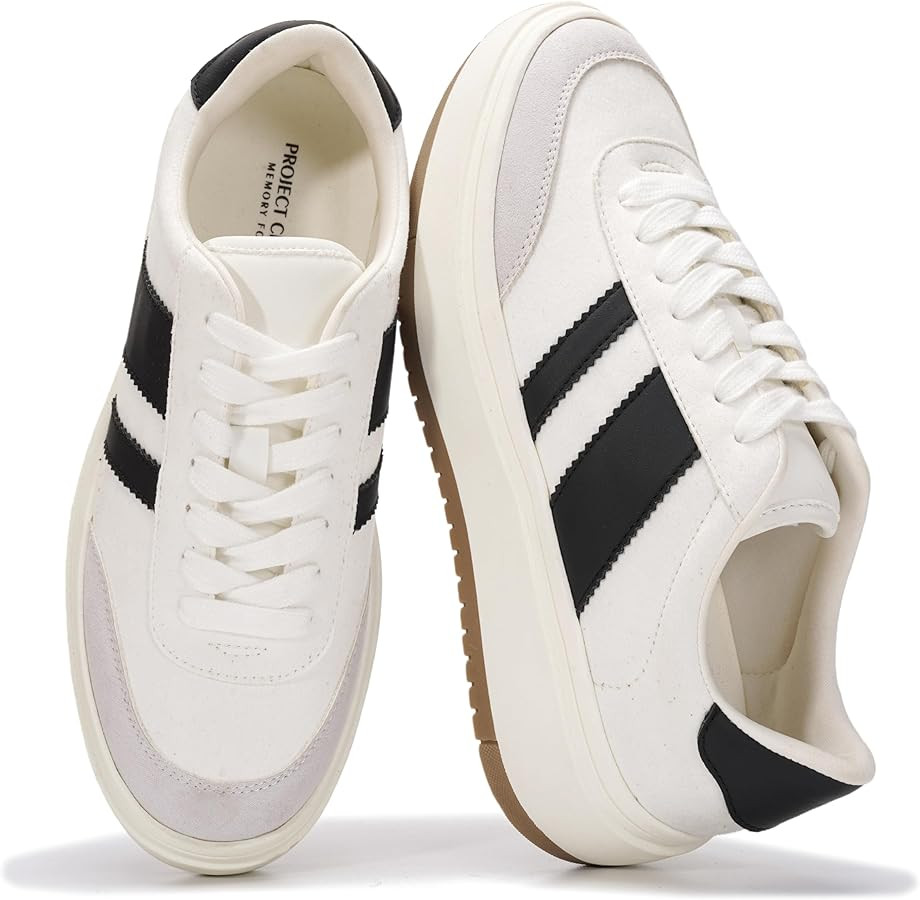 Project Cloud Platform Sneakers for Women - Lightweight Memory Foam Insole Womens Sneakers - Non-... | Amazon (US)